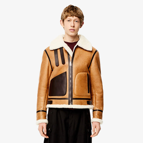 Loewe Shearling Aviator Camel