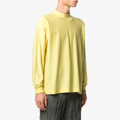 Homme Plissé Issey Miyake Mock Neck Lightweight Sweatshirt Yellow