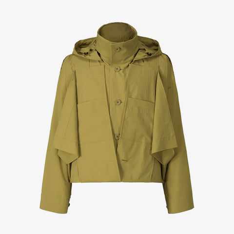 Homme Plissé Issey Miyake Flip Coat Khaki