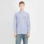 Comme des Garcons Play Multicolor Red Heart Pinstriped Shirt