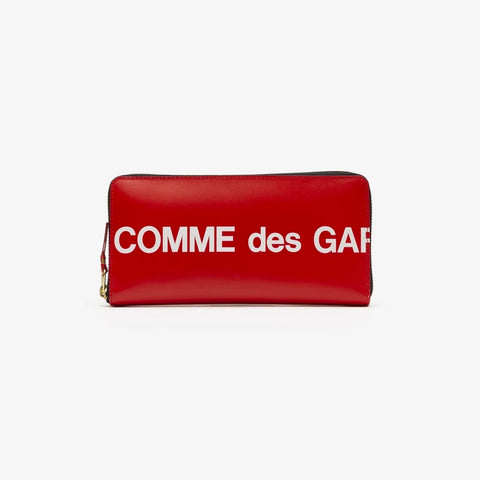 Comme Des Garçons Huge Logo Long Wallet Red