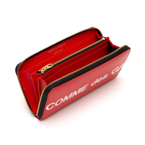 Comme Des Garçons Huge Logo Large Wallet Red