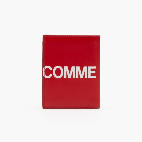 Comme Des Garçons Huge Logo Wallet Red