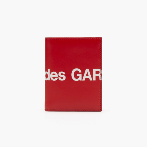 Comme Des Garçons Huge Logo Wallet Red