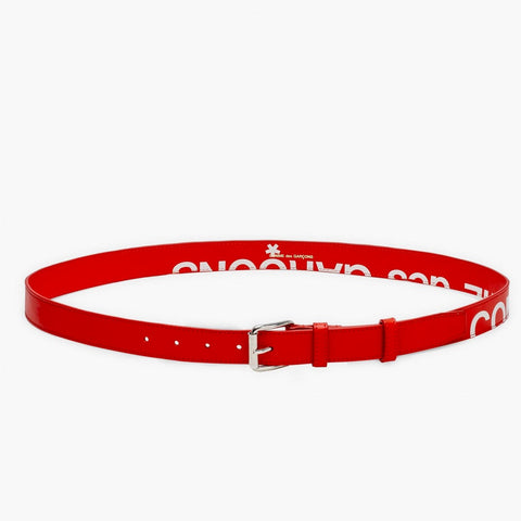 Comme Des Garçons Huge Logo Belt Red