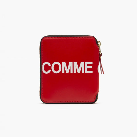 Comme Des Garçons Huge Logo Wallet Red