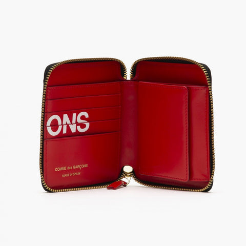 Comme Des Garçons Huge Logo Wallet Red