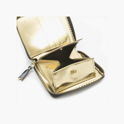 Comme Des Garçons Mirror Inside Wallet Gold