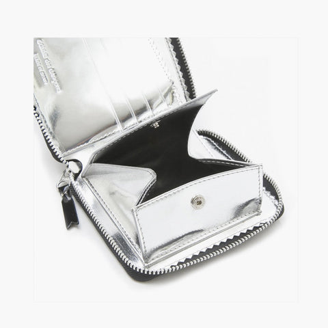 Comme Des Garçons Mirror Inside Wallet Silver