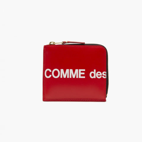 Comme Des Garçons Huge Logo Wallet Red