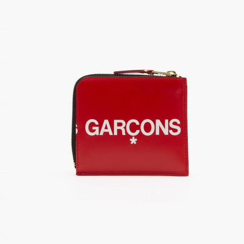 Comme Des Garçons Huge Logo Wallet Red