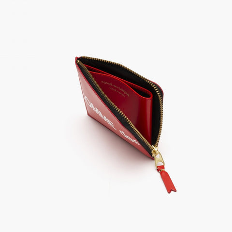 Comme Des Garçons Huge Logo Wallet Red