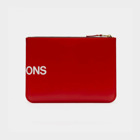 Comme Des Garçons Huge Logo Wallet Red