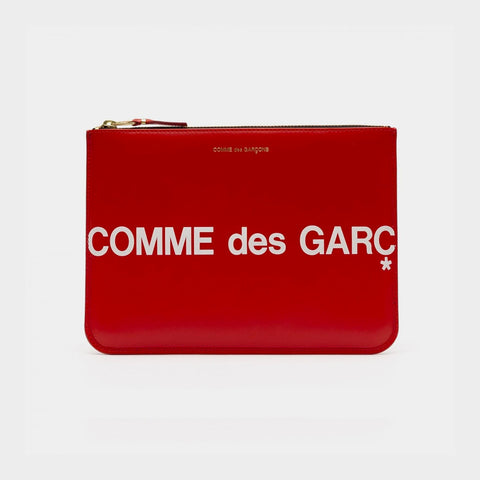 Comme Des Garçons Huge Logo Wallet Red