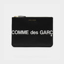 Comme des Garçons Wallets Huge Logo Wallet Black