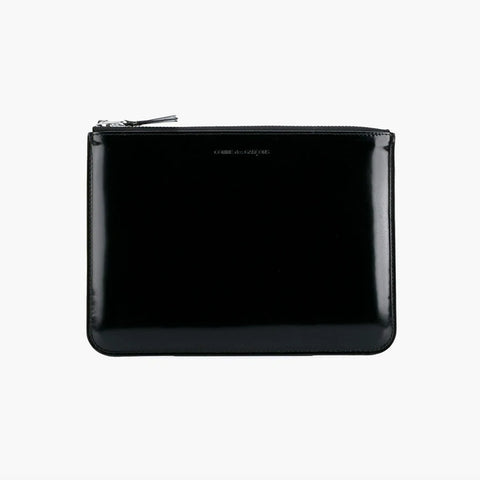 Comme Des Garçons Classic Wallet Black Silver Pouch