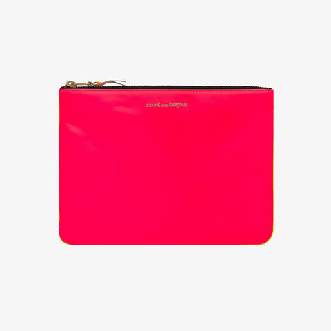 Comme Des Garçons Super Fluo Wallet Pink / Yellow