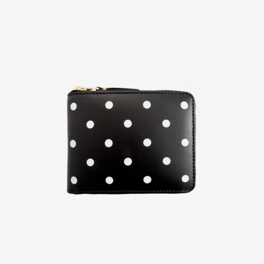 Comme Des Garçons Dots Printed Leather Polka Dot Wallet