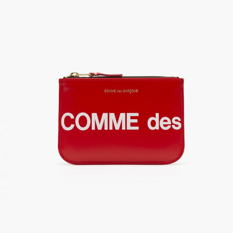 Comme Des Garçons Huge Logo Wallet Red