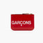 Comme Des Garçons Huge Logo Wallet Red