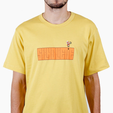 Silhouette Excitebike Logo T-Shirt Road Yellow