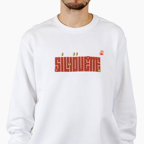 Silhouette Mario Logo Sweater White