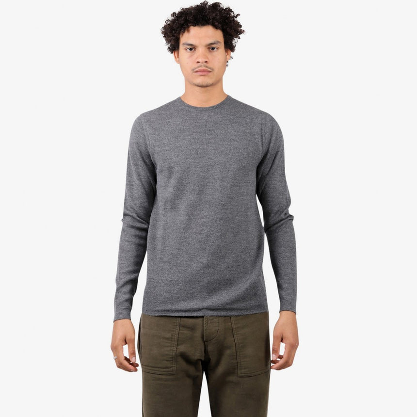 The Inoue Brothers for Snow Peak High Gauge Crew Neck Base Layer Grey