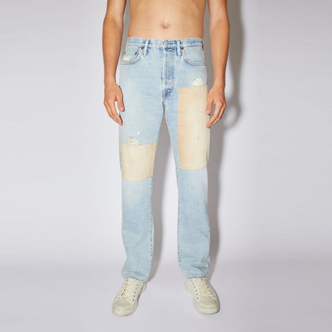 Acne Studios 1996 Framed Blue Straight Fit Jeans Light Blue