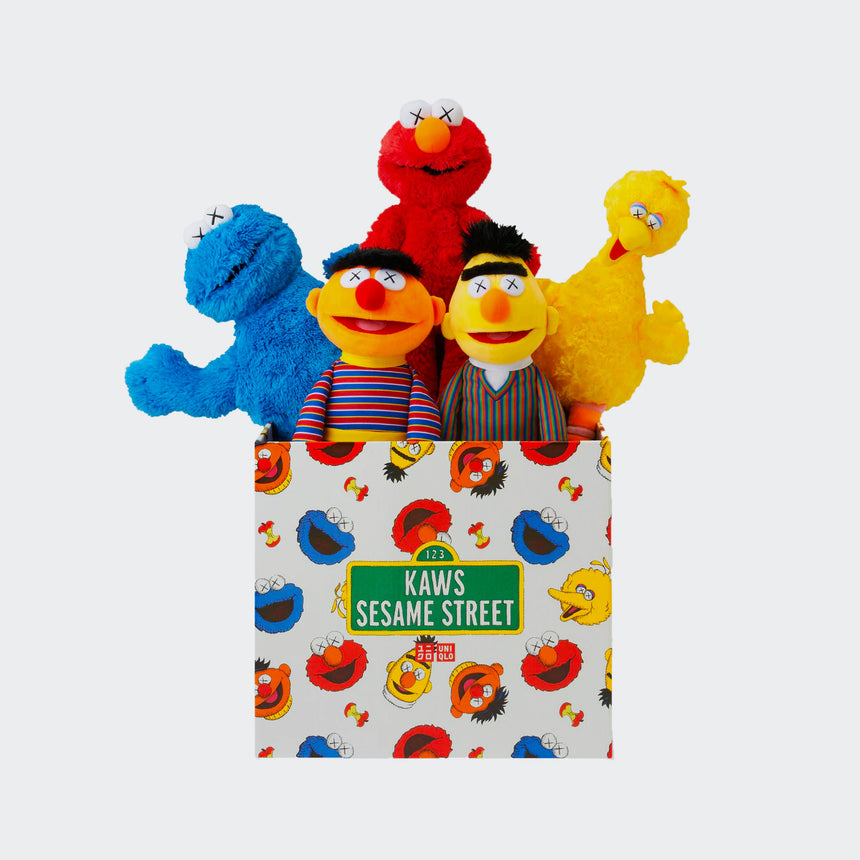 Kaws Sesame Street Uniqlo Plush Toy Complete Box Set Multi