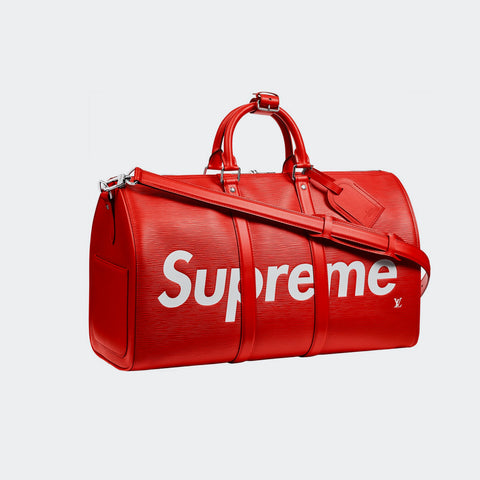 Louis Vuitton x Supreme Keepall Bandouliere Epi 45 Red